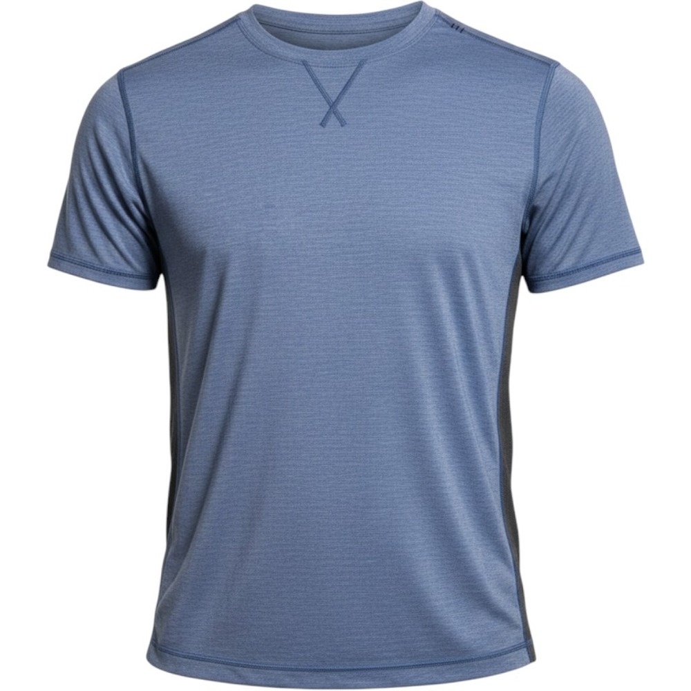 Lululemon Metal Vent Tech Shirt Mens M Blue Heathered Short Sleeve Training Gym